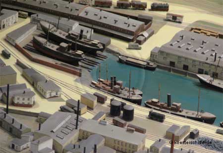 Köster-Modell Fischereihafen Wesermünde/Geestemünde - Slipanlage der Seebeck-Werft (Foto1)