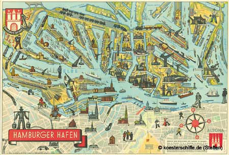 Karte Hamburger Hafen