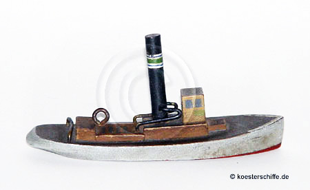 Köster-Modell Hafen- und Kanalschlepper mit umlegbarem Schornstein