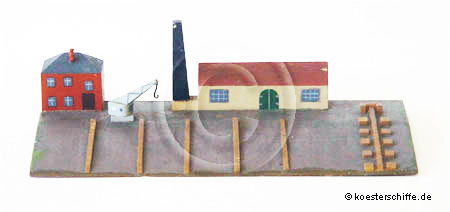Köster-Modell Flußwerft mit Slipanlage