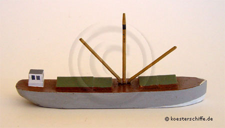 Köster-Modell Plattenmodell Leichter mit Mast